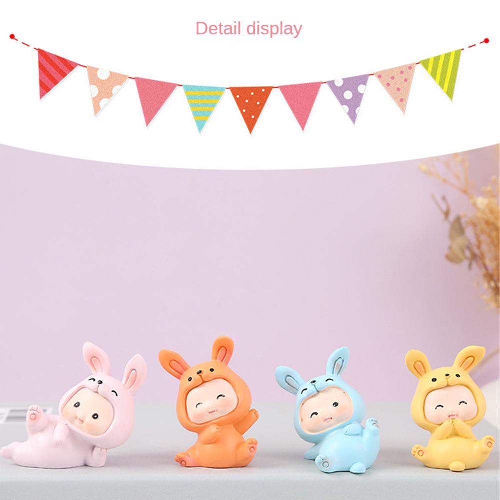Cartoon Decorative Ornaments Environmental Friendly High Quality Vivid Lovely Reusable Rabbit Ornaments Non-toxic Healthy Safety