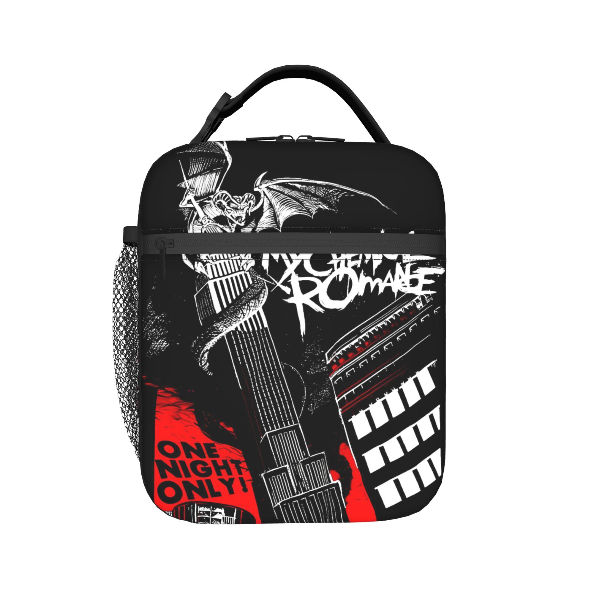 My Chemical Romance Lunchtas Draagbare Lunchbox Kind Buiten Picknick Print Koeltas Kawaii Waterdichte Tote Voedselzakken as picture