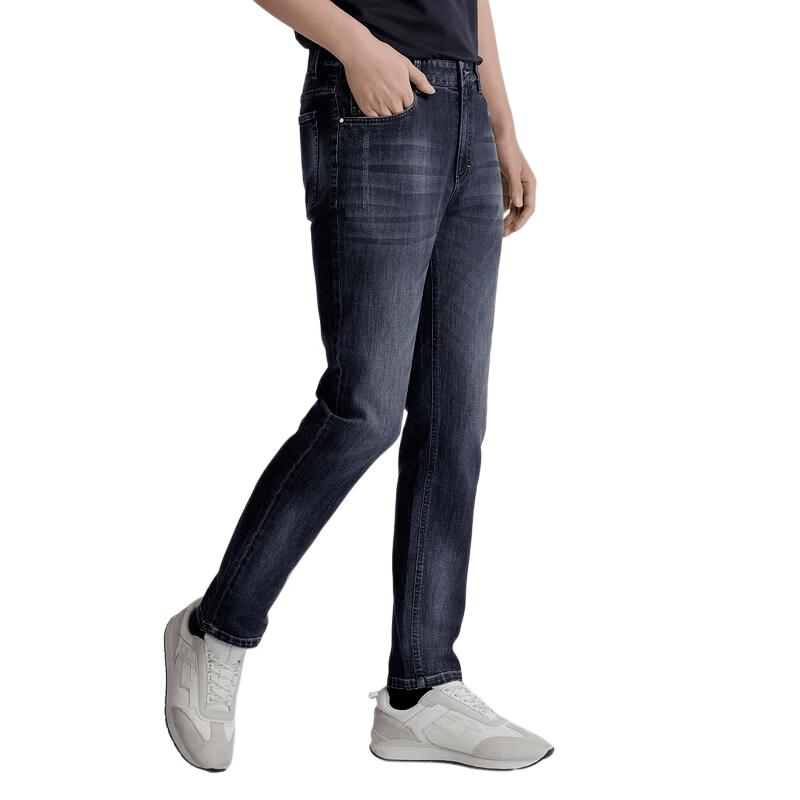 K-Boxing Men's Cotton-Feel Elastic Casual Jeans NQRN1523
