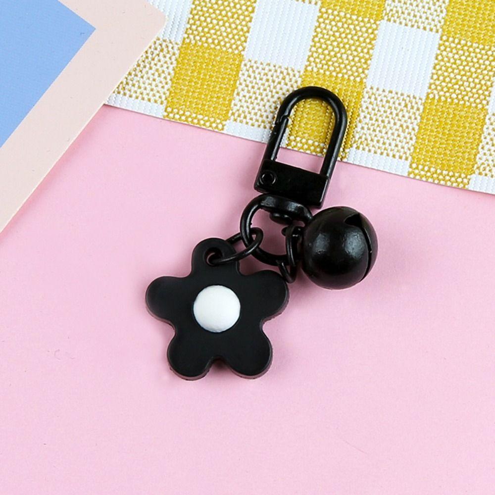 Epoxy Flower Keychain Colorful Car Keyring Fashion Flower Pendant Bag Accessories
