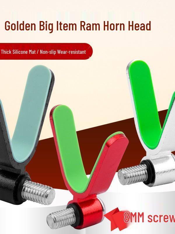 Sheep Horn Silicone Case Fishing Rod Holder with Non-Slip Bracket