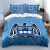 Manchester City Crest Bedding Duvet Cover Set Duvet Cover Pillowcases  (1*Duvet Cover 2*Pillowcases, without duvet insert)