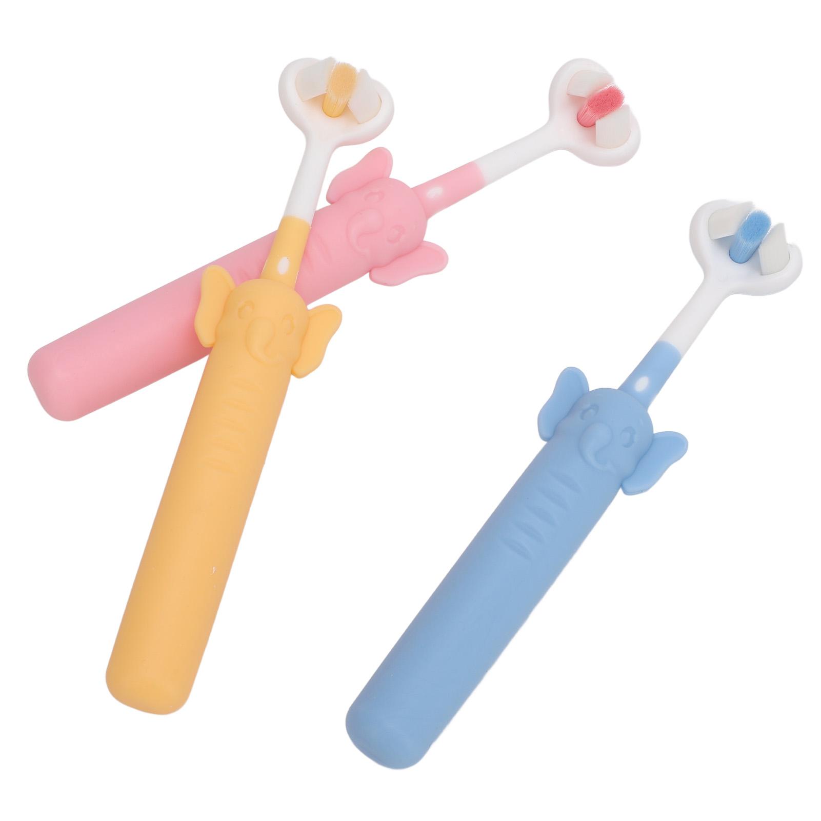 

3 шт. Трехсторонняя детская зубная щетка Мягкая щетина Детская зубная щетка Аутизм Сенсорная зубная щетка для