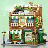 Ensemble de Briques de Construction de Café, Kit de Briques Maison Vue de Rue DIY, Jouet Modèle Mini Magasin de Ville, Cadeau Créatif pour Enfants Adultes, Maison