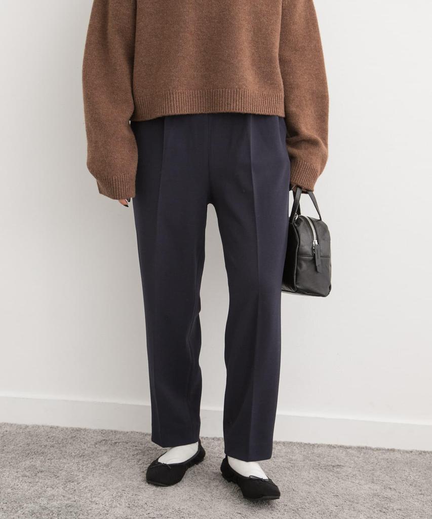 URBAN RESEARCH DOORS Cut Georgette Tapered Medium Women's Pants, DR47-24A212, Navy,