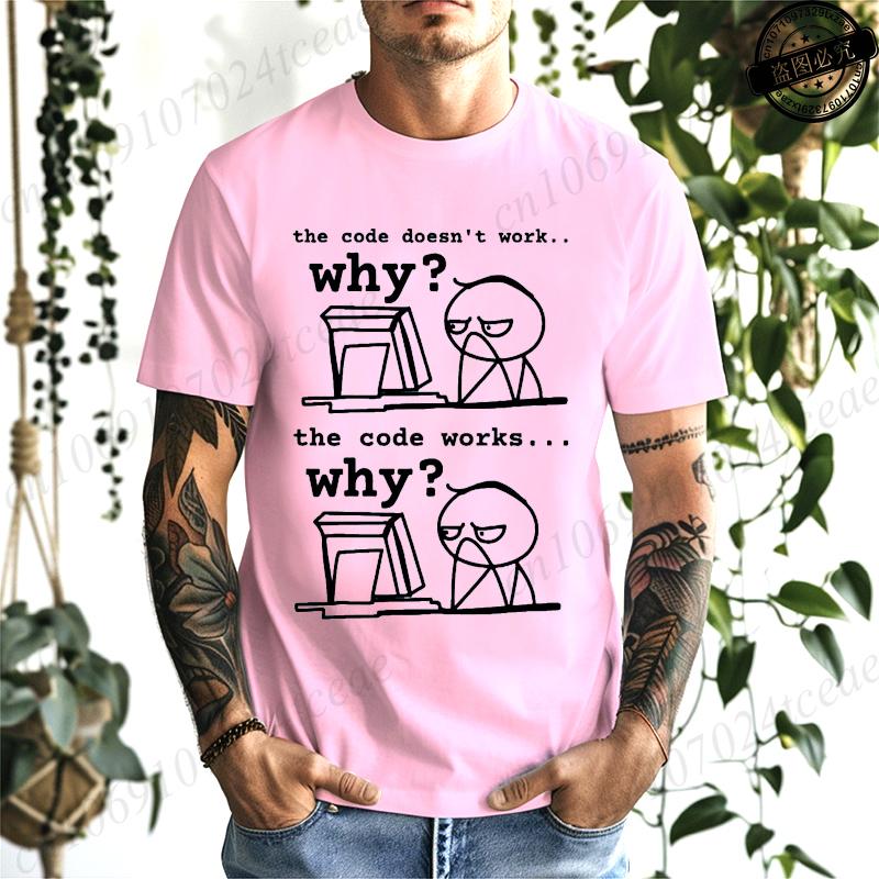 Code Doesn't Work T-Shirt for Women Men Clothing Short Sleeve Programmer Tshirts Husband Engineer Shirts Funny Programmer Gift