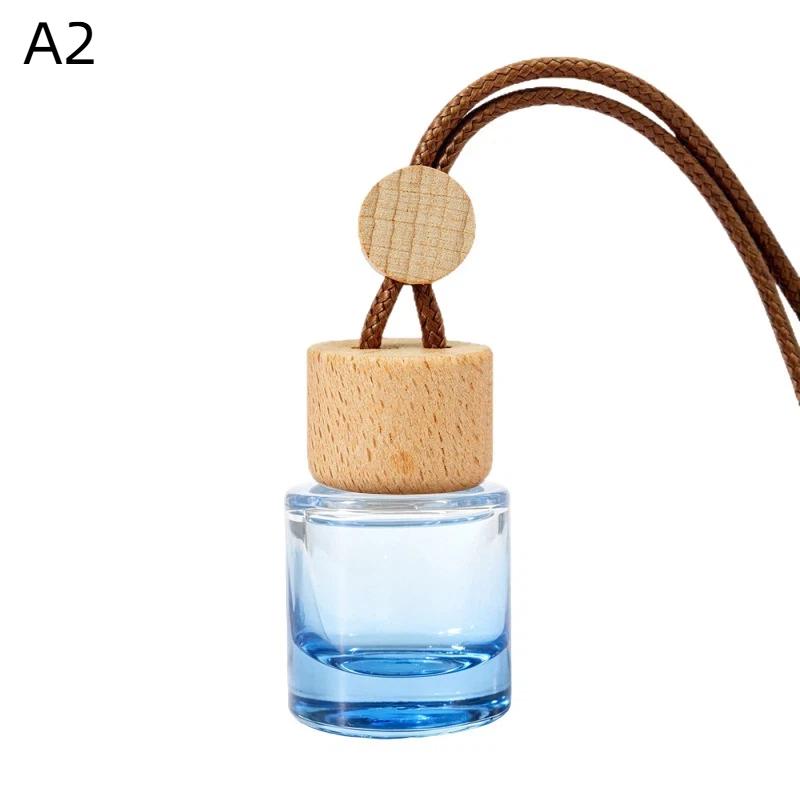 1Pcs Small Round Cap Empty Pendant Ornament Car Essential Oil Diffuser Fragrance Air Freshener Scent Perfume Bottle