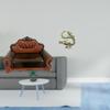 Miniature Sofa Couch Single Chair Model DIY Accessory Brass Chinese Statue Mini Tea Pet Figurine