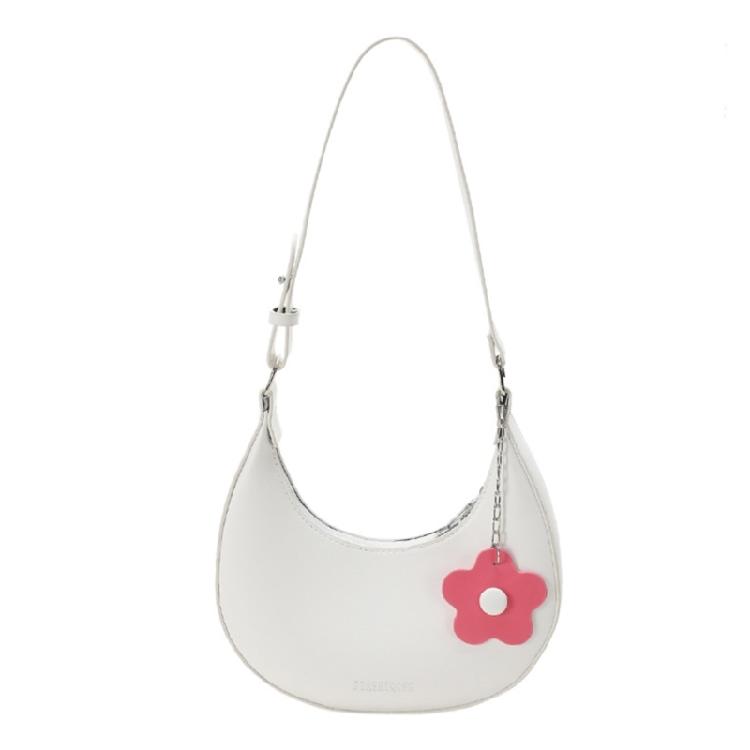 Sleek and Stylish Shoulder Bag with Eye Catching Half Moon Design Handbag