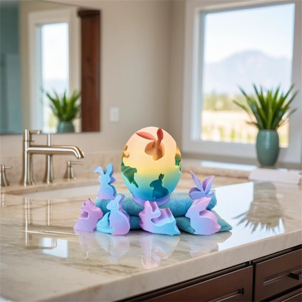 3d Printed Toy Egg Puzzle Building For Children Gift Home Decor Pieces