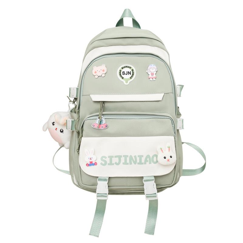 Schoolbag new third to sixth grade Korean version ins campus student contrasting color backpack small fresh large capacity travel backpack