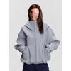 Unisex Trendy Heavyweight Hooded Cardigan with Contrast Stitching
