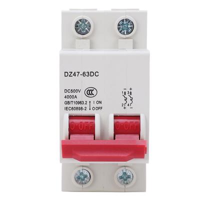 DC 500V Photovoltaic Circuit Breaker 2P Air Switch for Overload Short Circuit Protection 63A