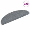VidaXL Self-adhesive Stair Mats 20 Pieces 65 X 21 X 4 Cm Light Grey Semicircular Large 3365646