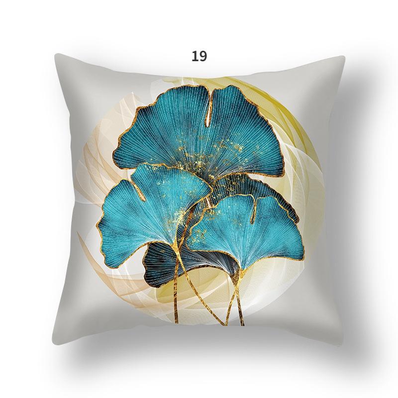 Pouzdro na polštáře Ginkgo Leaves Polyester Krátký plyš Moderní Květinové Polštáře na židle Pouzdro Dekor do obývacího pokoje Polštáře na polštář 1ks Pouze povlak na polštář