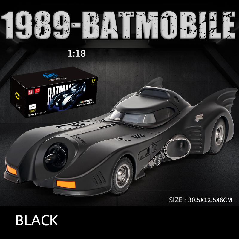 Large 1/18 Scale 1989 Batmobile Classic Tank Alloy Metal Diecast Model Car Sound & Light Collection Hobby Decorations Display Ornament