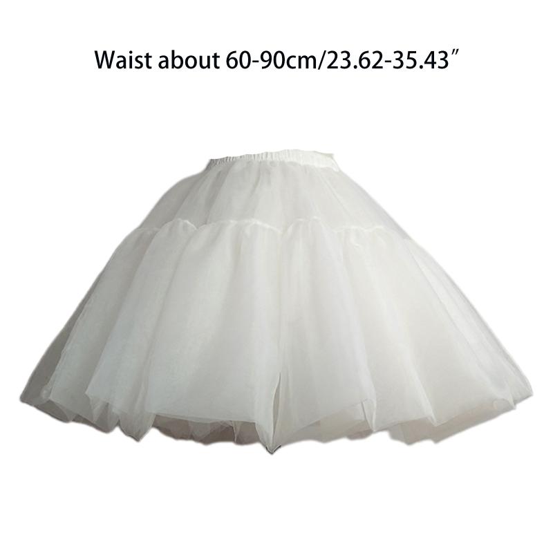 A-line Petticoat Crinoline Short Slips Wedding Accessories  Tutu Skirt 50s Vintage White Underskirt Multi Layers