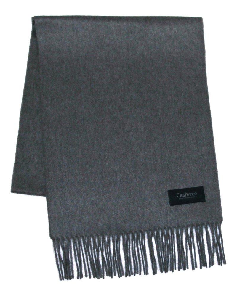 Cashmee 33 Basic Wave Charcoal Gray Scarf, (F2)