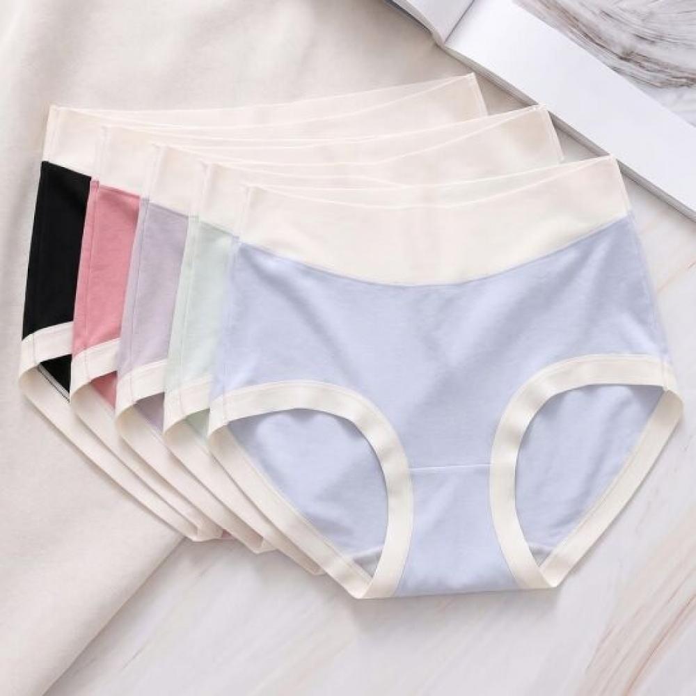 Navava Women Daily Comfortable Breathable Color Block Panties  Nu007  5p Set