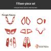 3D Carbon Fiber Peach Wood Stickers for 2011-2016 Veloster Interior Upgrade