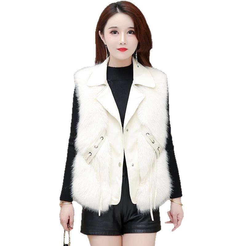 Young imitation fur vest women's short coat autumn and winter new imitation fox fur vest fashionable outer wear