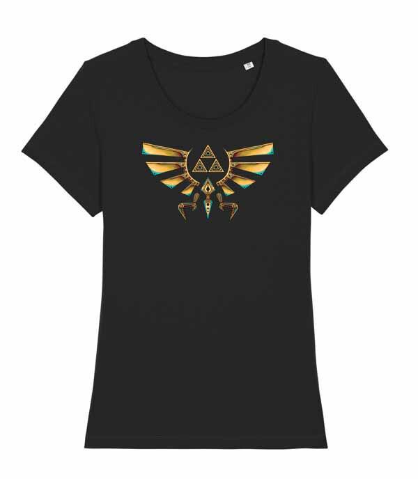 Unisexs Fit TShirt The Legend Of Zelda Ancient Tech Hyrule Crest