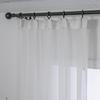 Cortina de tule para cozinha, cor sólida, moderna, europeia, tecido, janela, cortina para sala de estar, lozujoju, decoração de casa, 1 peça