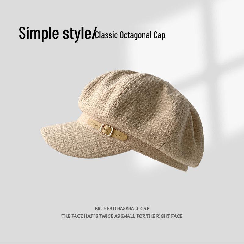 Korean Style Women's Autumn/Winter Beret: Face-Slimming Retro Newsboy Cap.