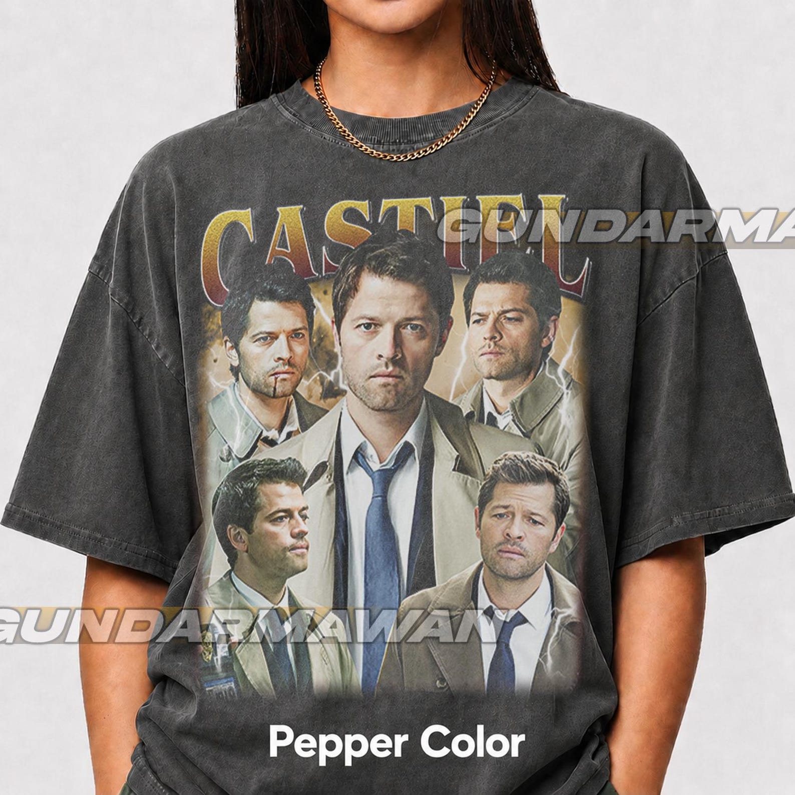Limited Castiel Vintage T-Shirt, Gift For Woman and Man Unisex T-Shirt | Timnas FD S