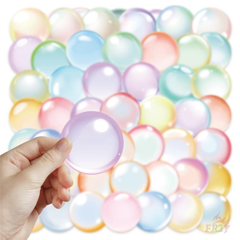 50Pcs/Set Watercolor Bubbles PET Stickers Waterproof DIY Fashion Doodle Decals Stickers