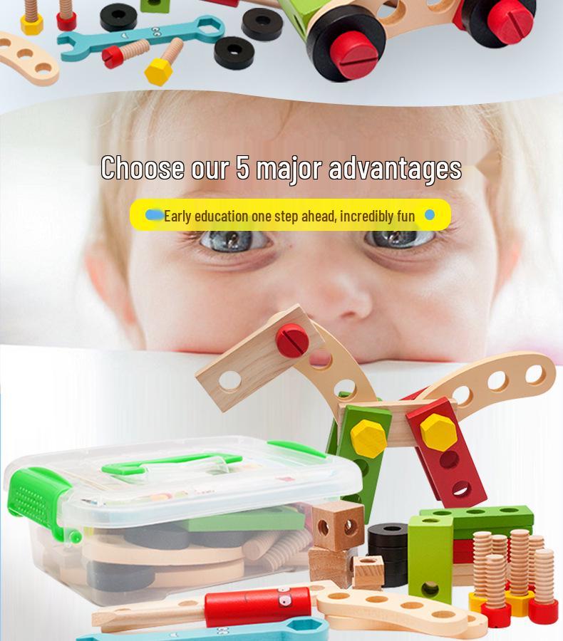 CPC Kids' Screw Nut Toolbox - Educational Building Blocks and Assembly Toy Set