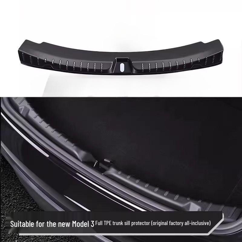 

Tesla Model Y/3 Trunk Sill Plate Protector - Full Coverage Interior Accessory for Refreshed Versions