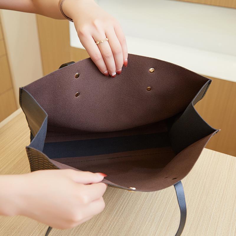 Women's   pattern shopping bag  shoulder bag  large capacity  casual  trendy  fashion  foreign