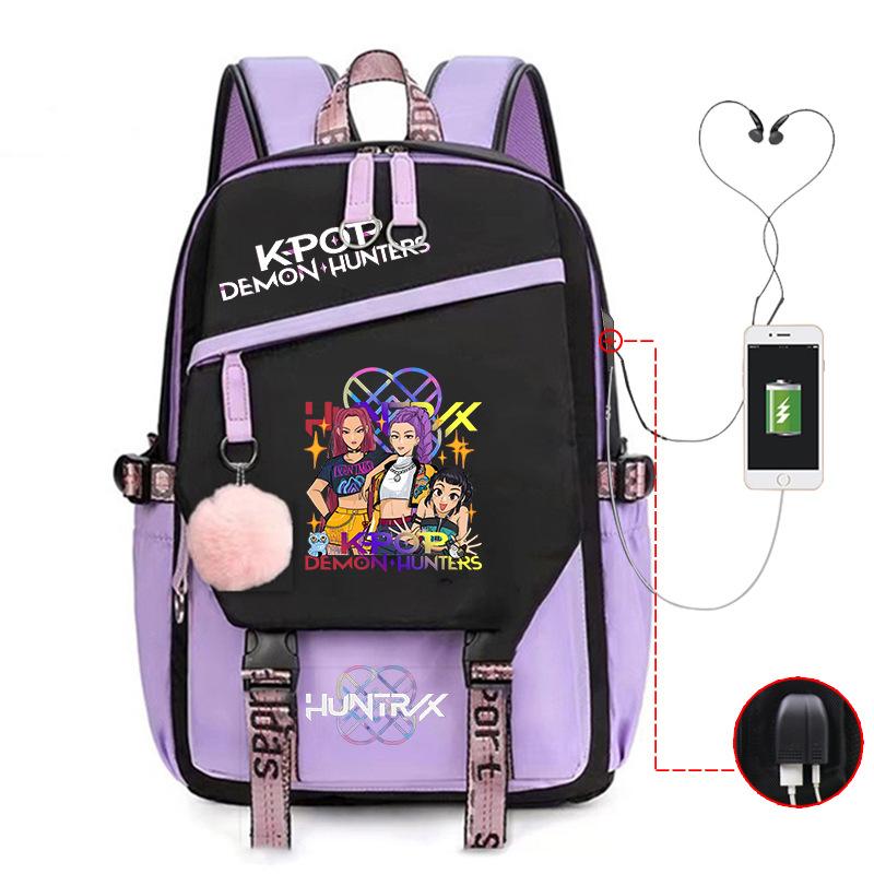 Animation Peripheral Printing Korean Version Style Children'S Backpack College Style Junior High School Student Leisure Schoolbag
