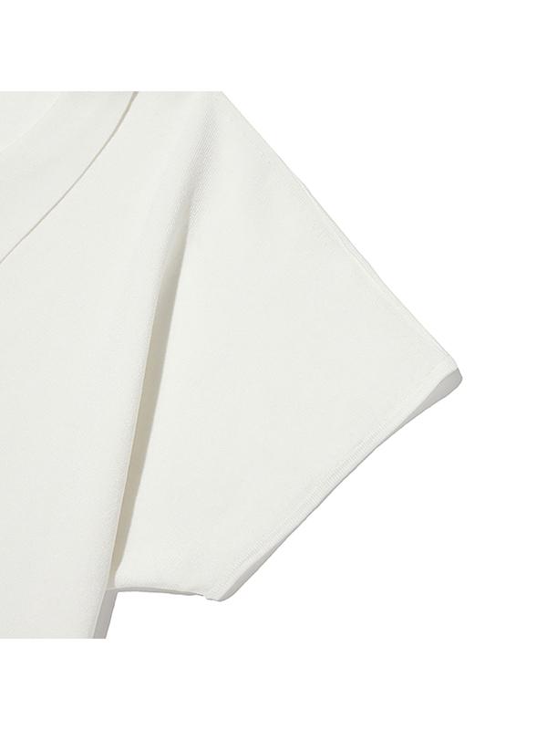 KIRSH Collection Collared Short Sleeve Knit [White]