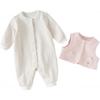Dave & Bella Newborn Girl Spring Cotton Vest Romper Set