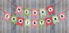 Inkdotpot Pre Strung Bunting Merry Christmas Banner Ready To Hang Kraft Rustic Wall Decor Bunting Flag