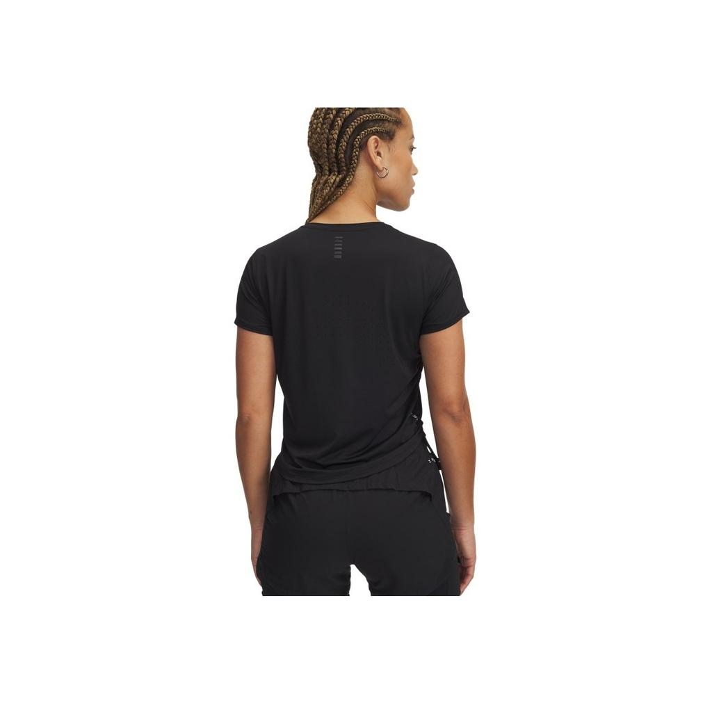 Under Armour Launch Elite Womens Running Cool Series Slim Fit Round Neck Short Sleeve T-Shirt Women Tops Black 1389565-002