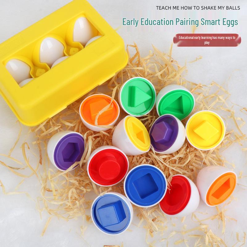 Early Education Children's Stackable Shape and Color Matching Eggs