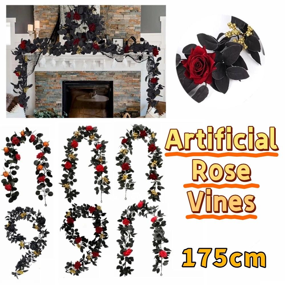 175cm Artificial Hanging Vine Garland Plastic Artificial Rose Vines  Christmas Ceiling