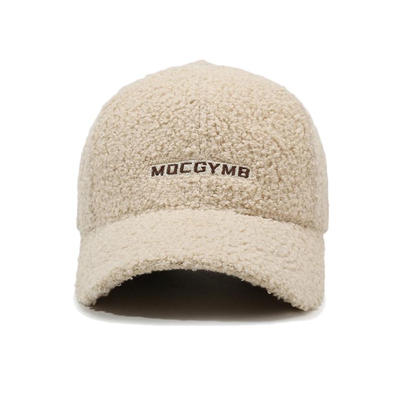 Cashmere Hat Women's Autumn Winter Warm Baseball Cap Men Embroidered Letter Cap