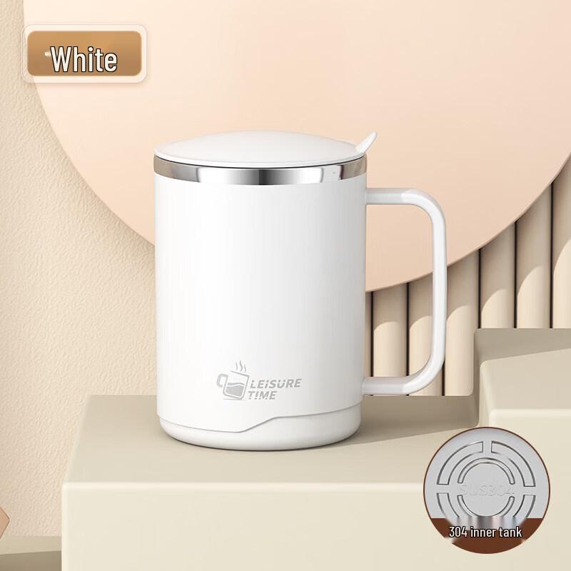 ZISIZ Stainless Steel Office Mug with Lid
