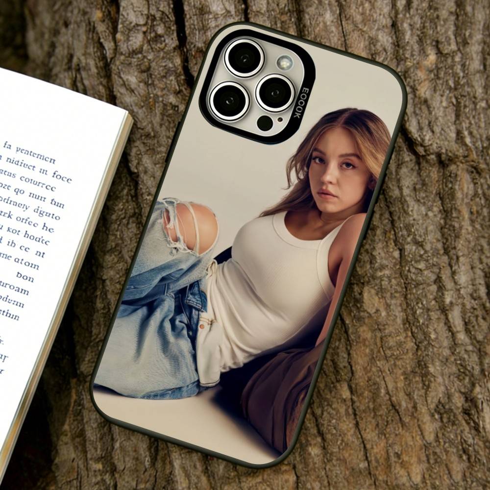 Sydney Sweeney Phone Case For iPhone 17,16,15,14,13,12,11 Plus,Pro Max,XS,Colorful Silver Phone Case Funda Cover