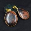 Mahogany 91.05 Ct Pair Oval-Pear Cut Pendant 925 Sterling Silver Gemstone mmy-332-k