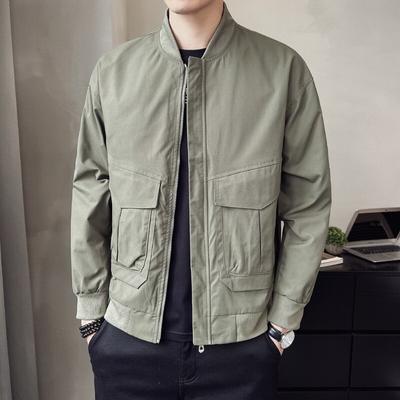 Men's Multi-Pocket Baseball Clothing Outdoor Windproof Business Casual Jacket