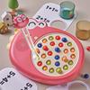 Children Chopstick Learning Toy Dinosaur Board Beads Game Color Sorting Toy for Early Education