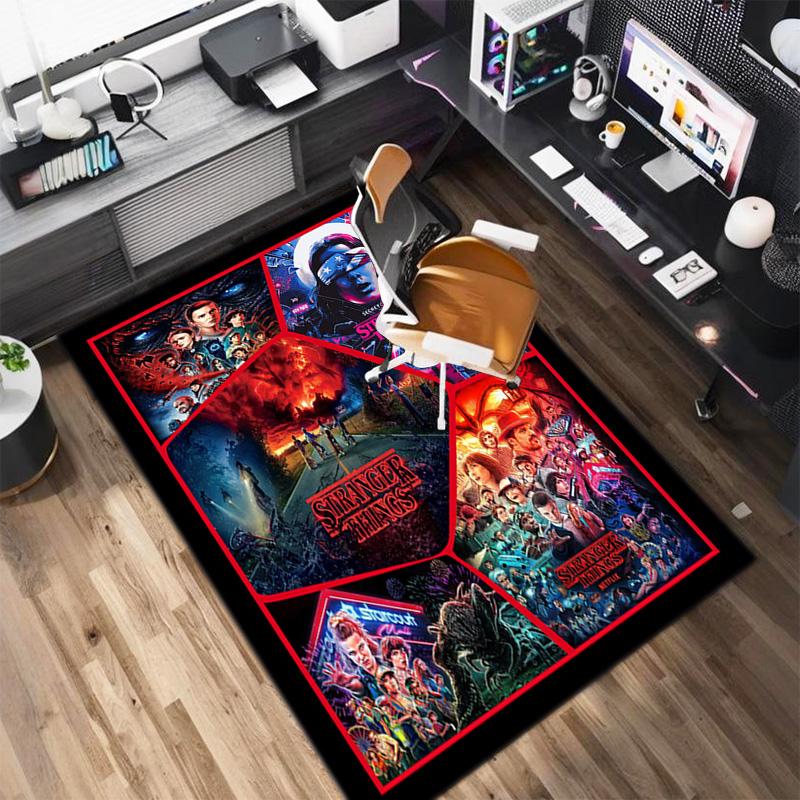 Halloween Horror Horror Theme Stranger Things Carpet Home Living Room Decoration Table and Chairs Anti Slip Door Mat Outdoor Picnic Mat Carpet A21