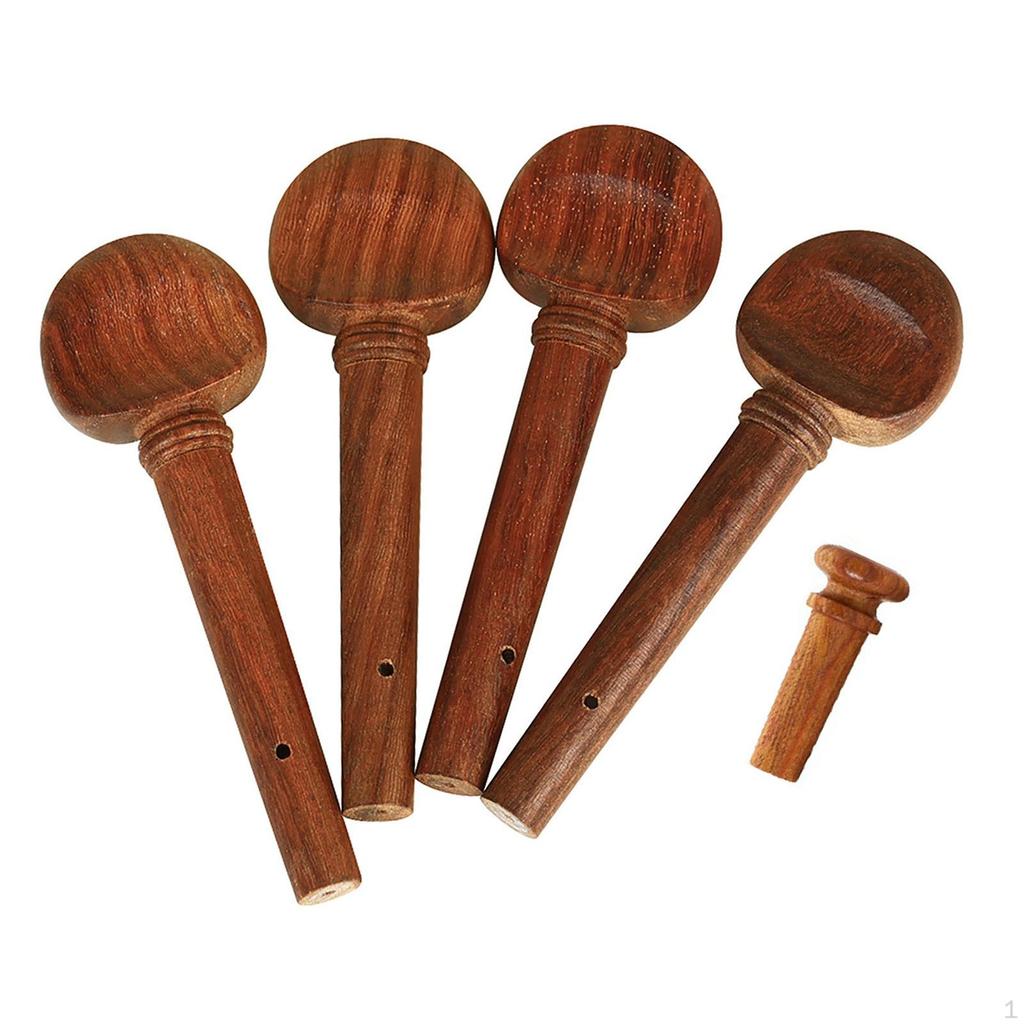 4 Pieces Violin Fiddle Tuning Peg Set Wood Universal Easy To Install Sturdy for