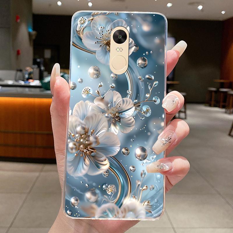 For Xiaomi Redmi Note 4 Case Clear Luxury Butterfly Flower Soft TPU Silicone Phone Cover For Redmi Note 4X Transparent Case
