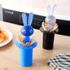 Toothpick Storage Box Large Capacity Dustproof Self-Picking Rabbit Toothpick Holder for Home